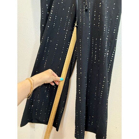 NWT Trina Turk Celebration Beaded Drawstring Black Jumpsuit Romper Women's 0 - Picture 15 of 16